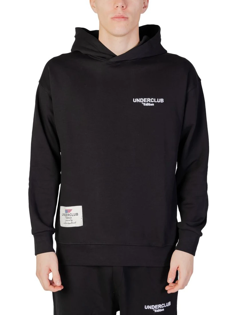 Black Cotton Hoodie