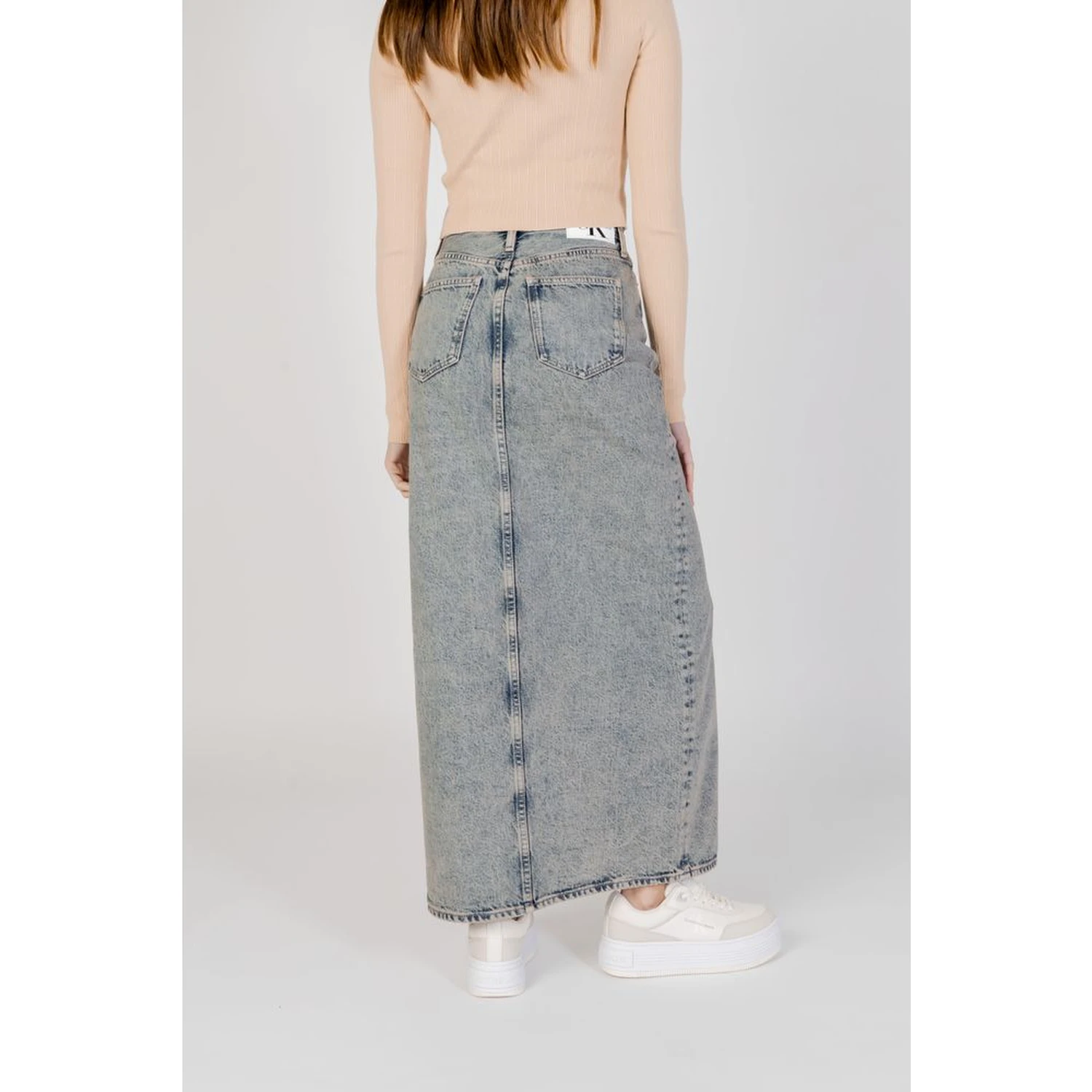 Blue Cotton Long Skirt