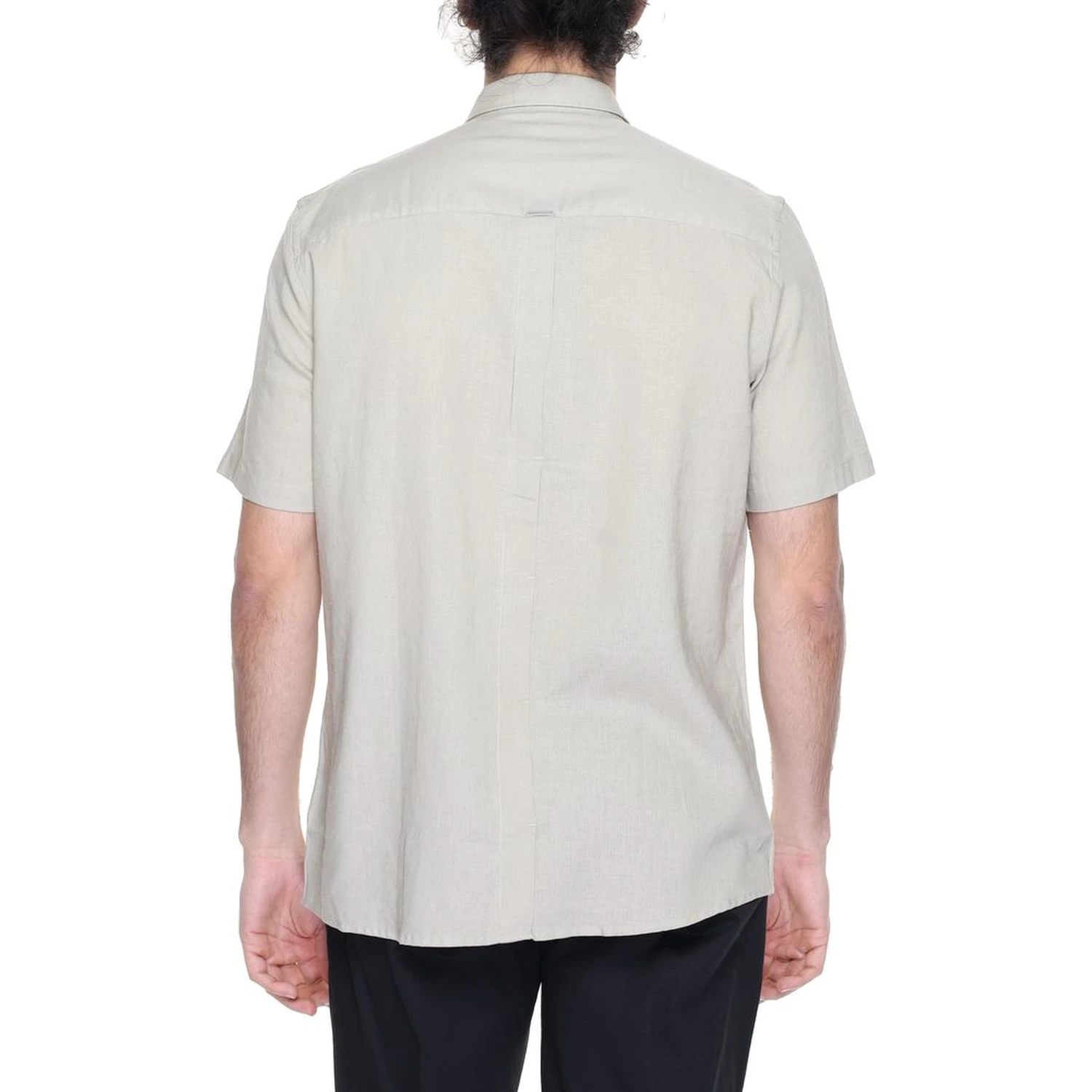 Beige Linen Shortsleeve Shirt