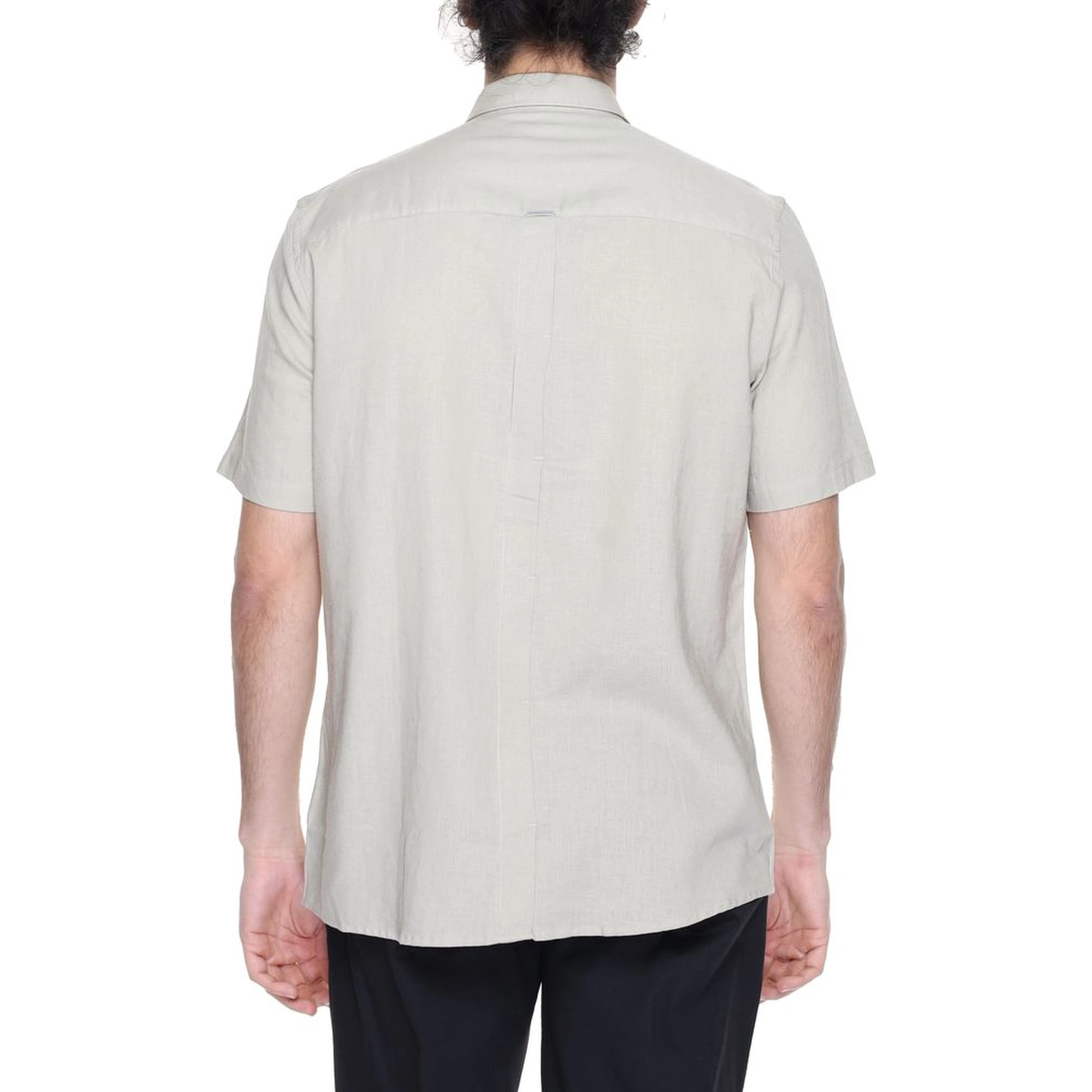 Beige Linen Shortsleeve Shirt