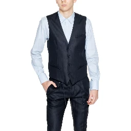 Black Linen Waistcoat