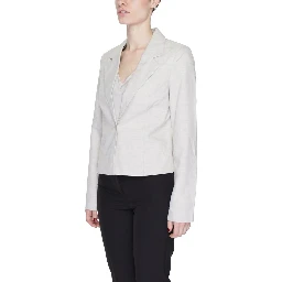 Gray Polyester Blazer