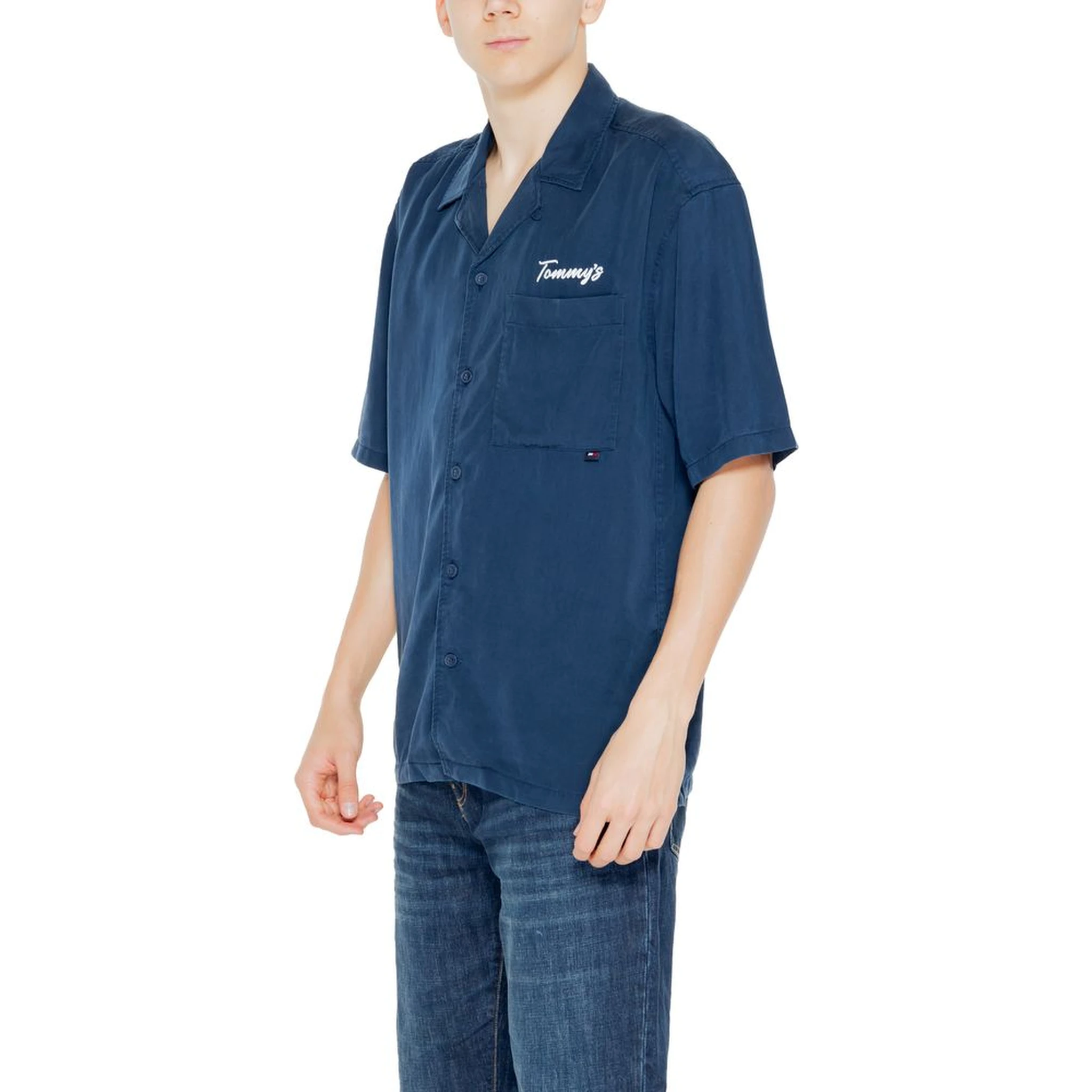 Blue Lyocell Shortsleeve Shirt