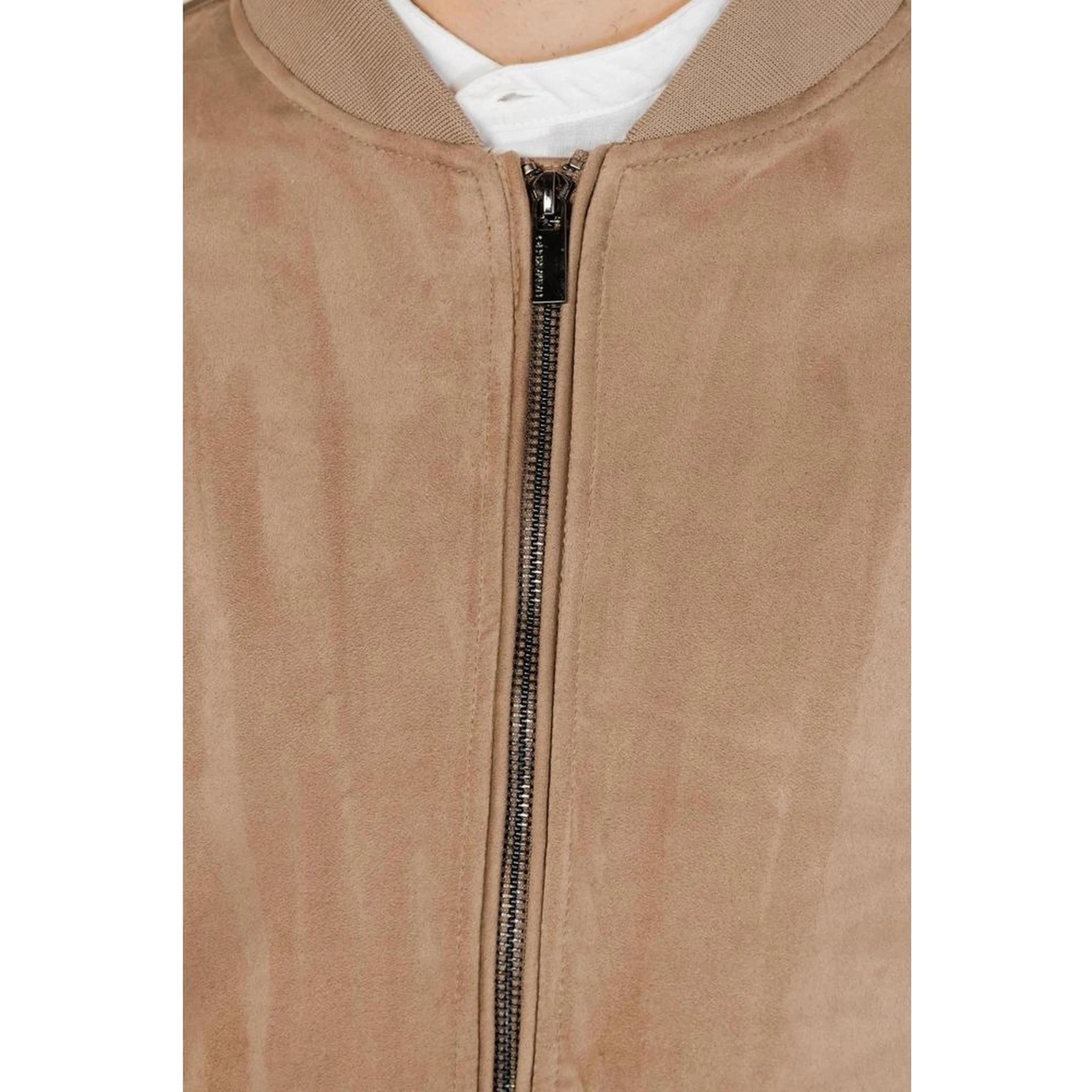 Brown Polyester Bomber