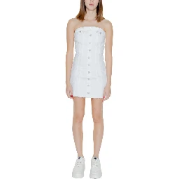 White Recycled Cotton Short Dress
