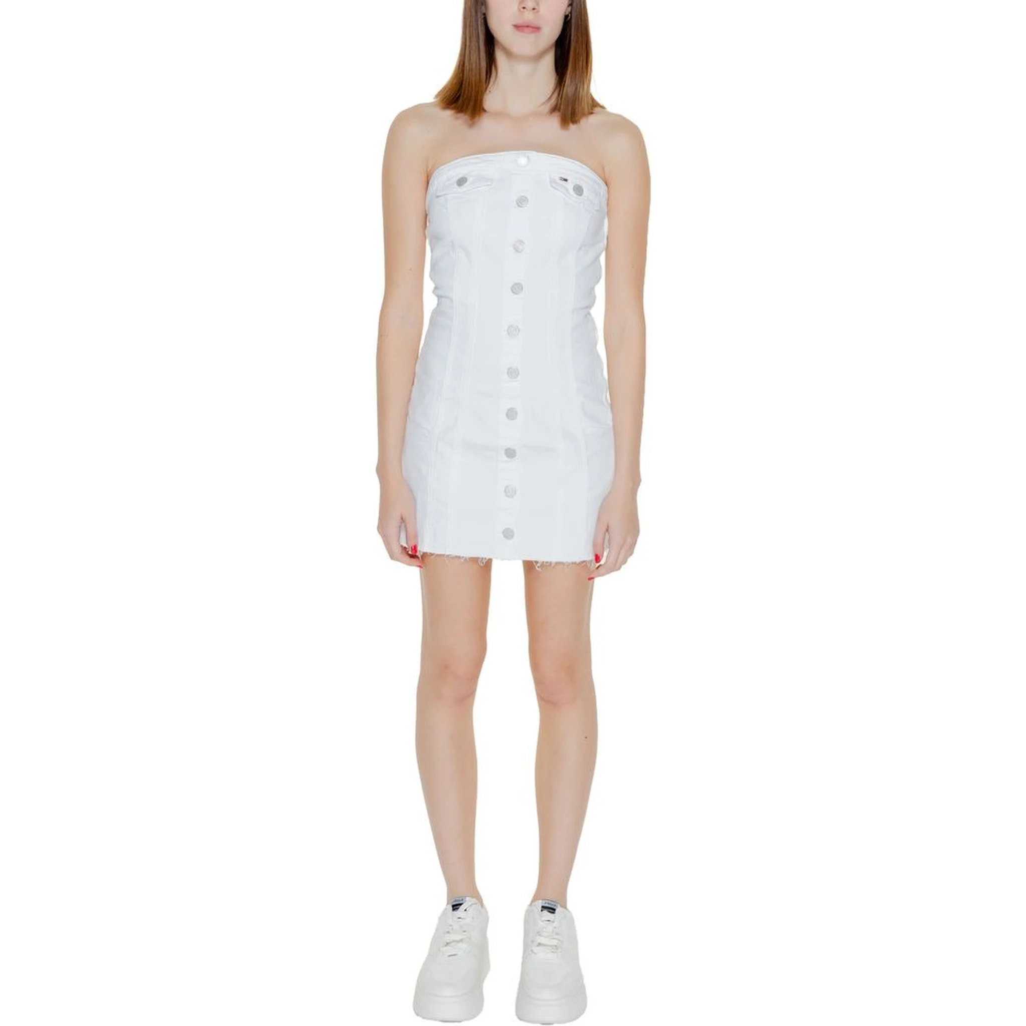 White Recycled Cotton Short Dress