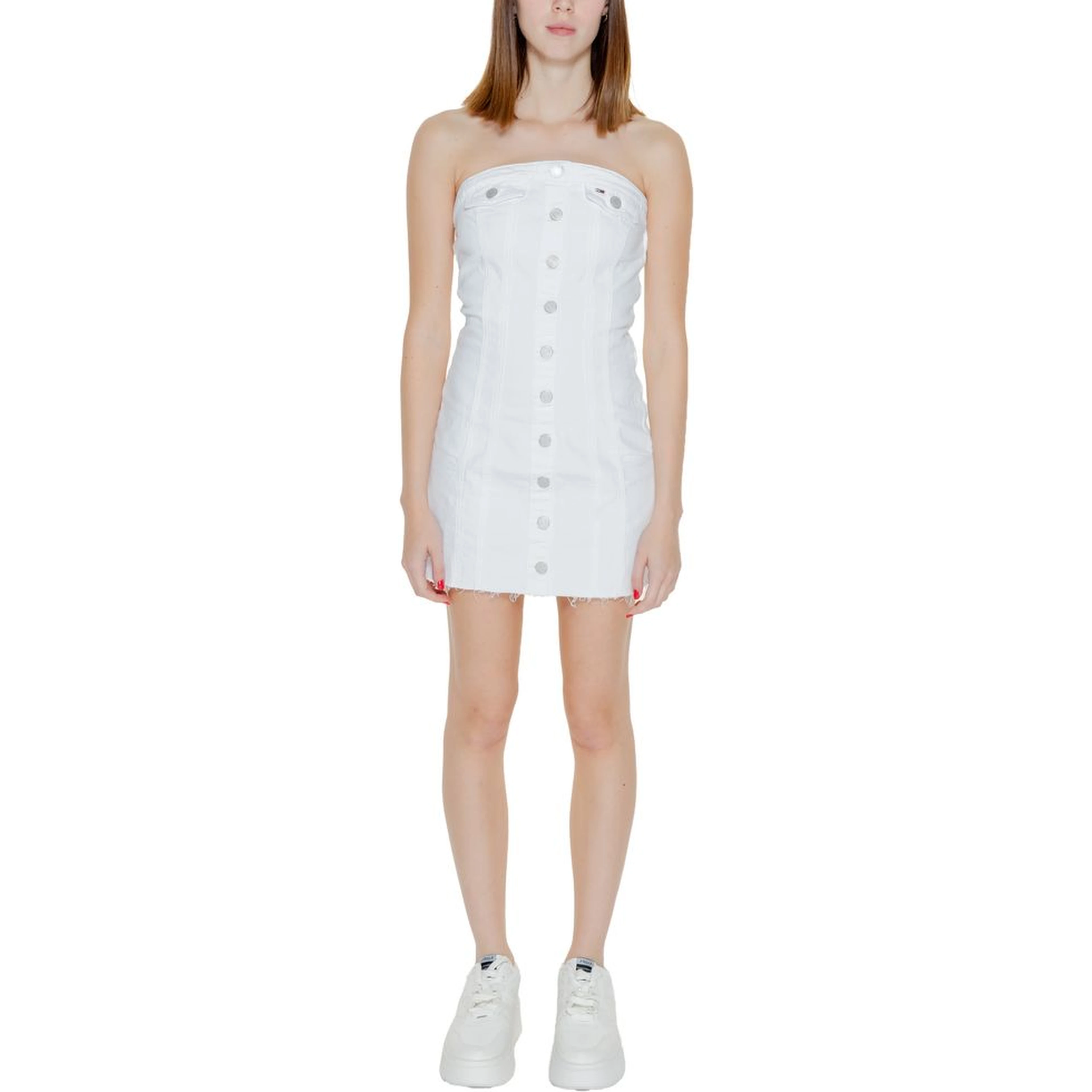 White Recycled Cotton Short Dress