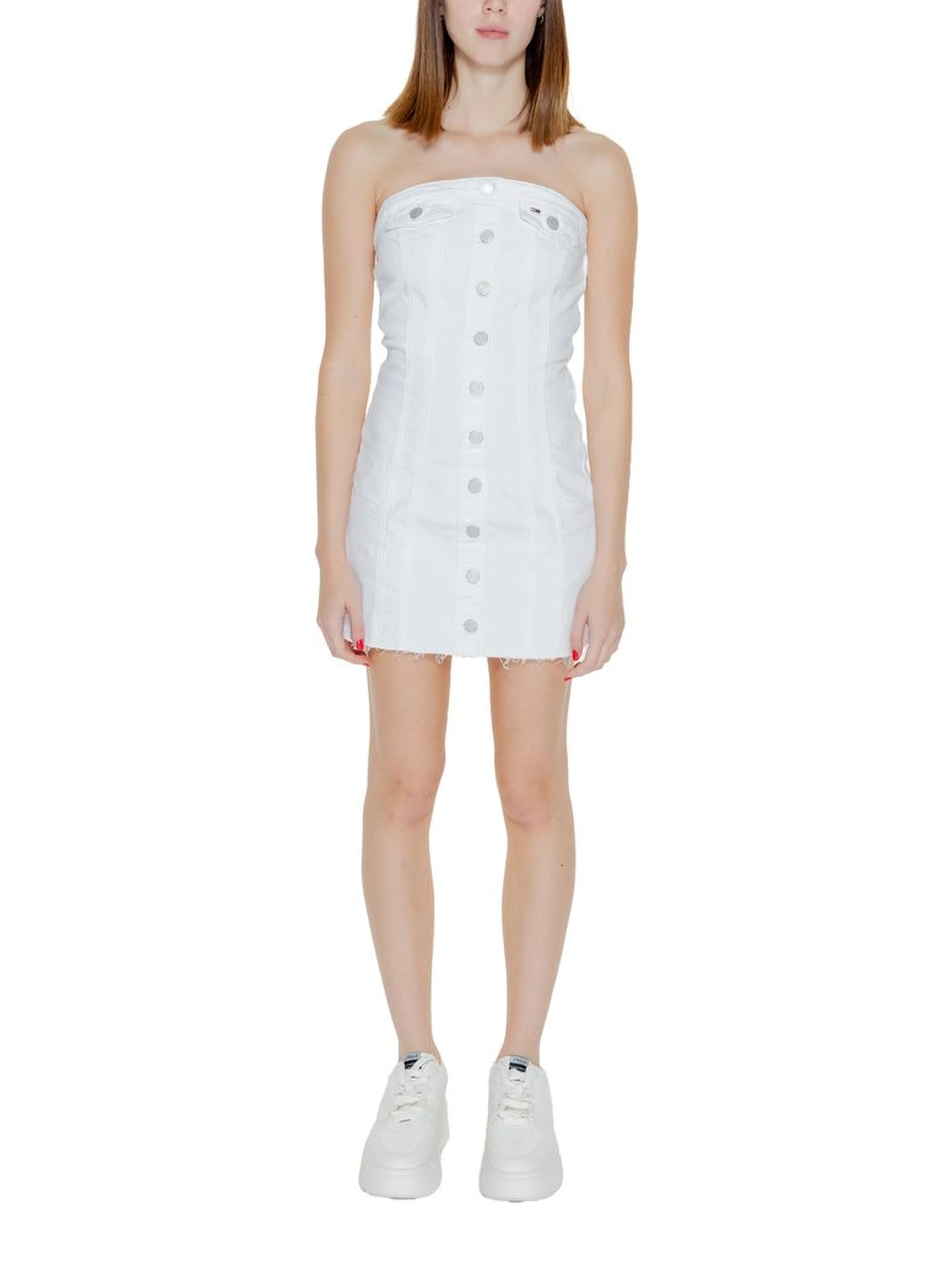 White Recycled Cotton Short Dress