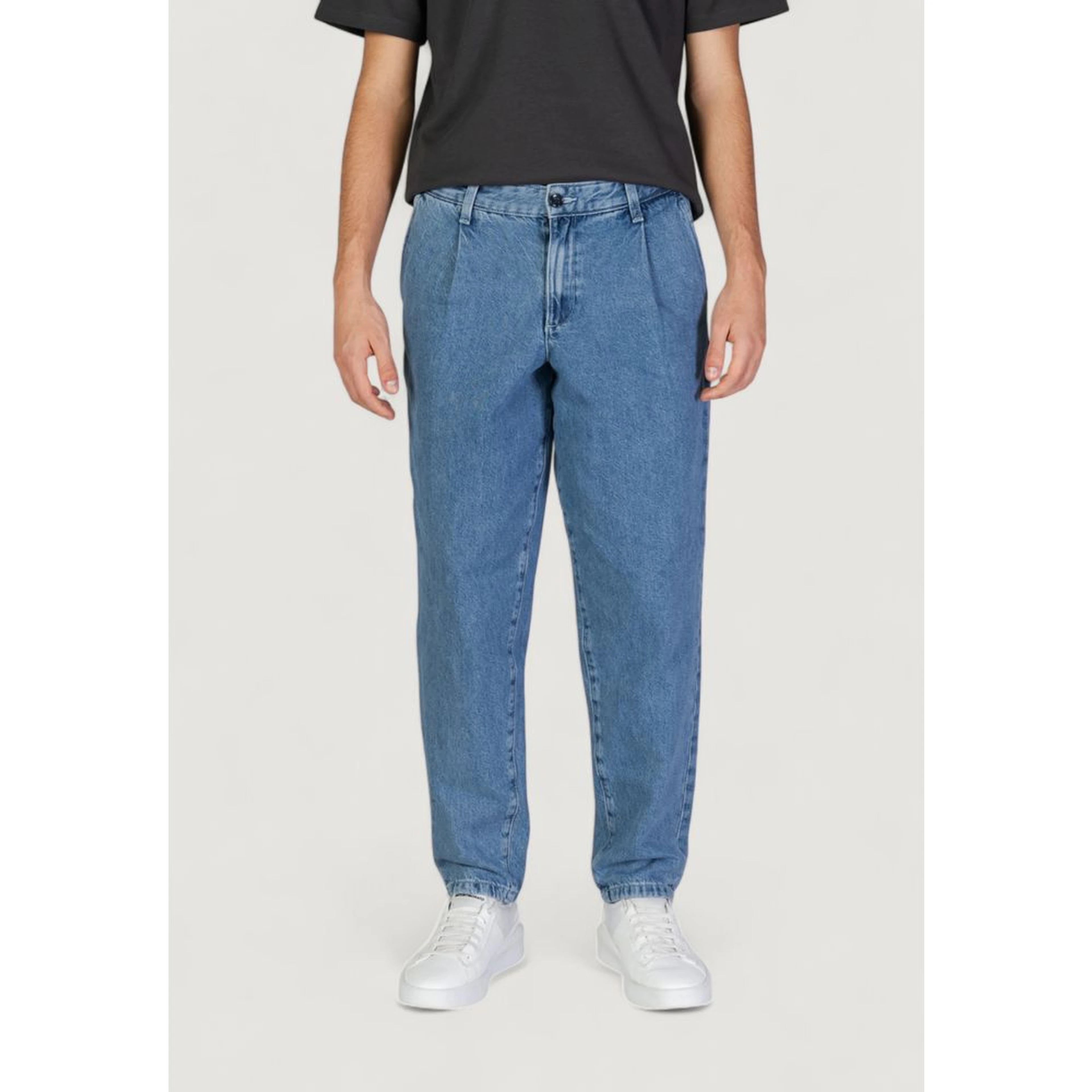 Blue Cotton Relaxed Fit Jeans