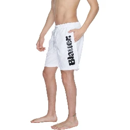 White Polyamide Swim Shorts