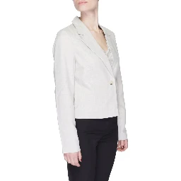 Gray Polyester Blazer