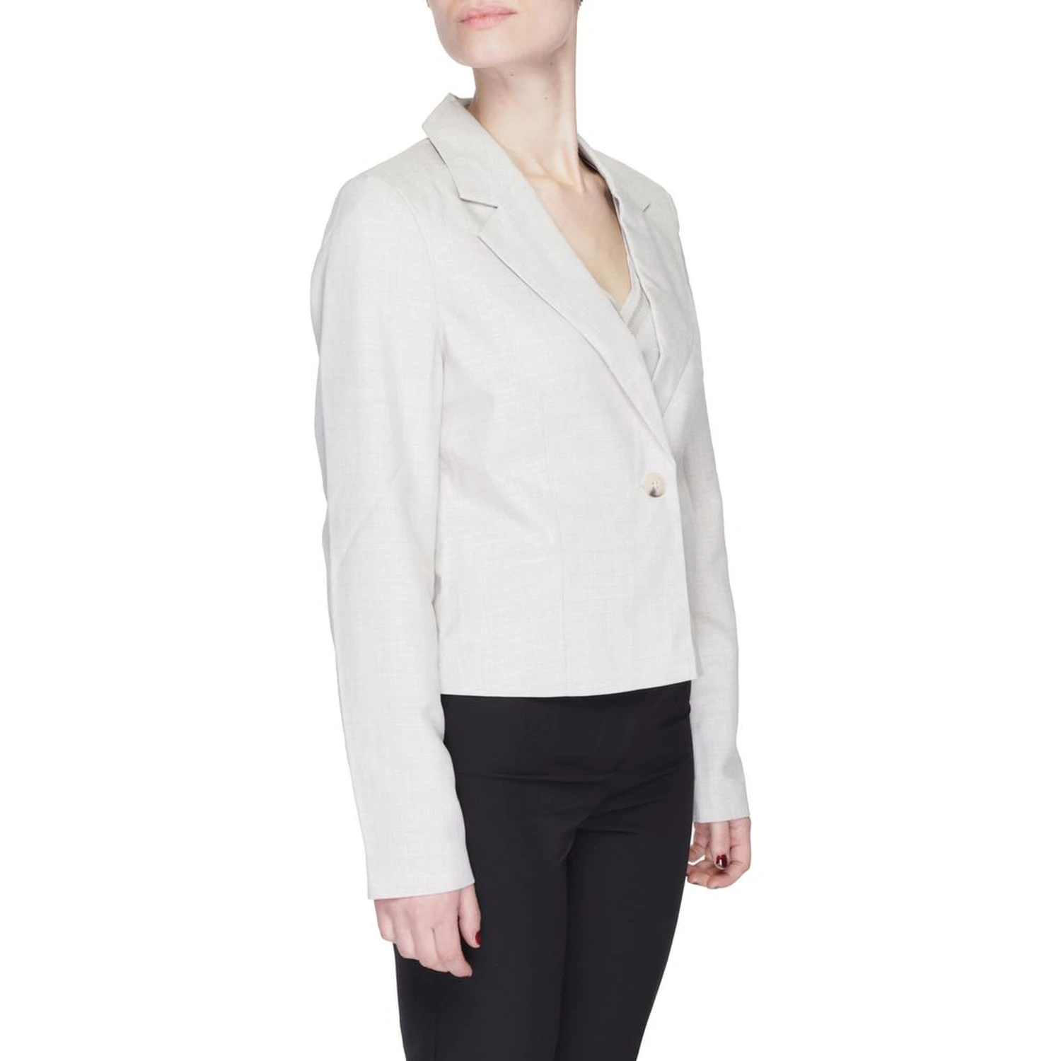 Gray Polyester Blazer
