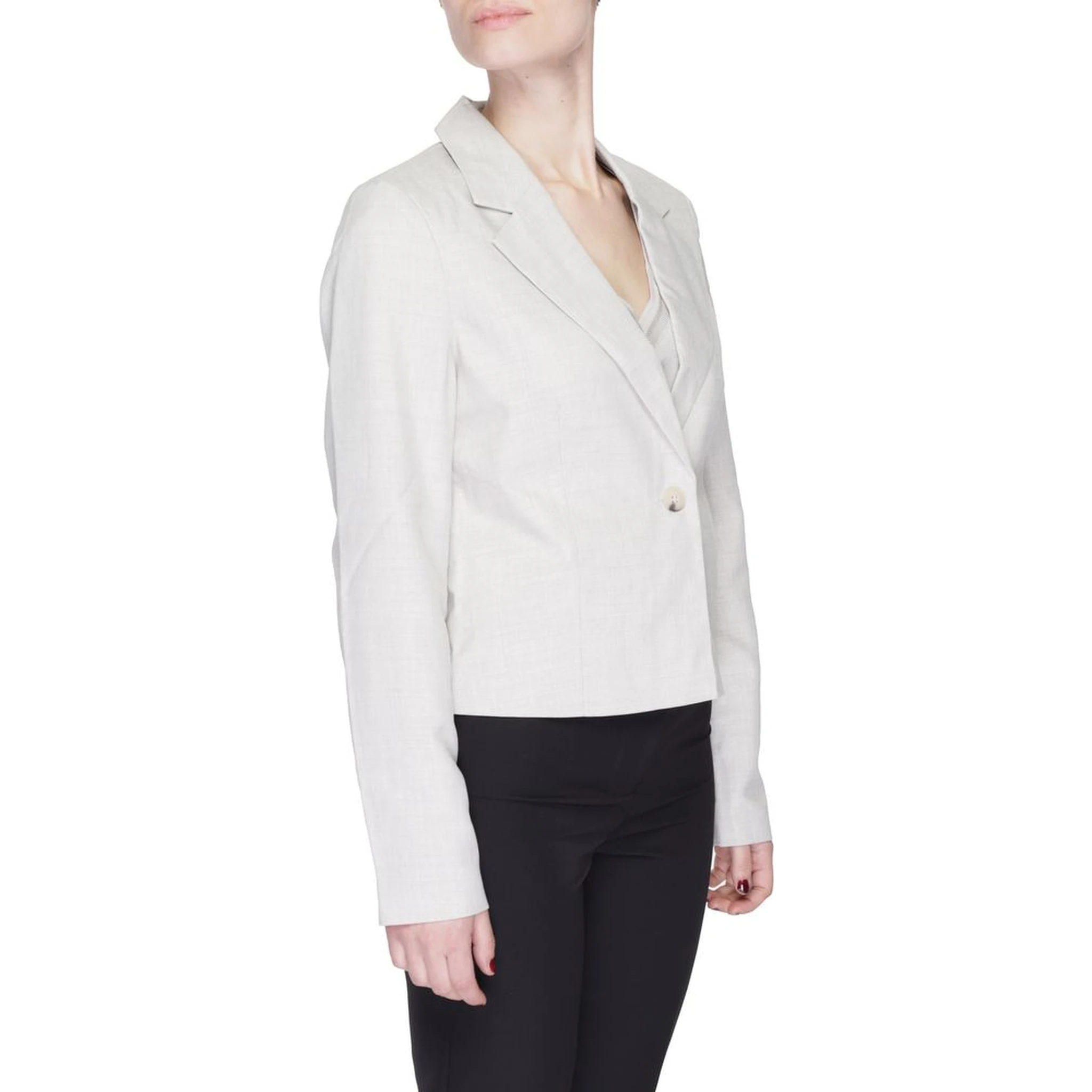 Gray Polyester Blazer