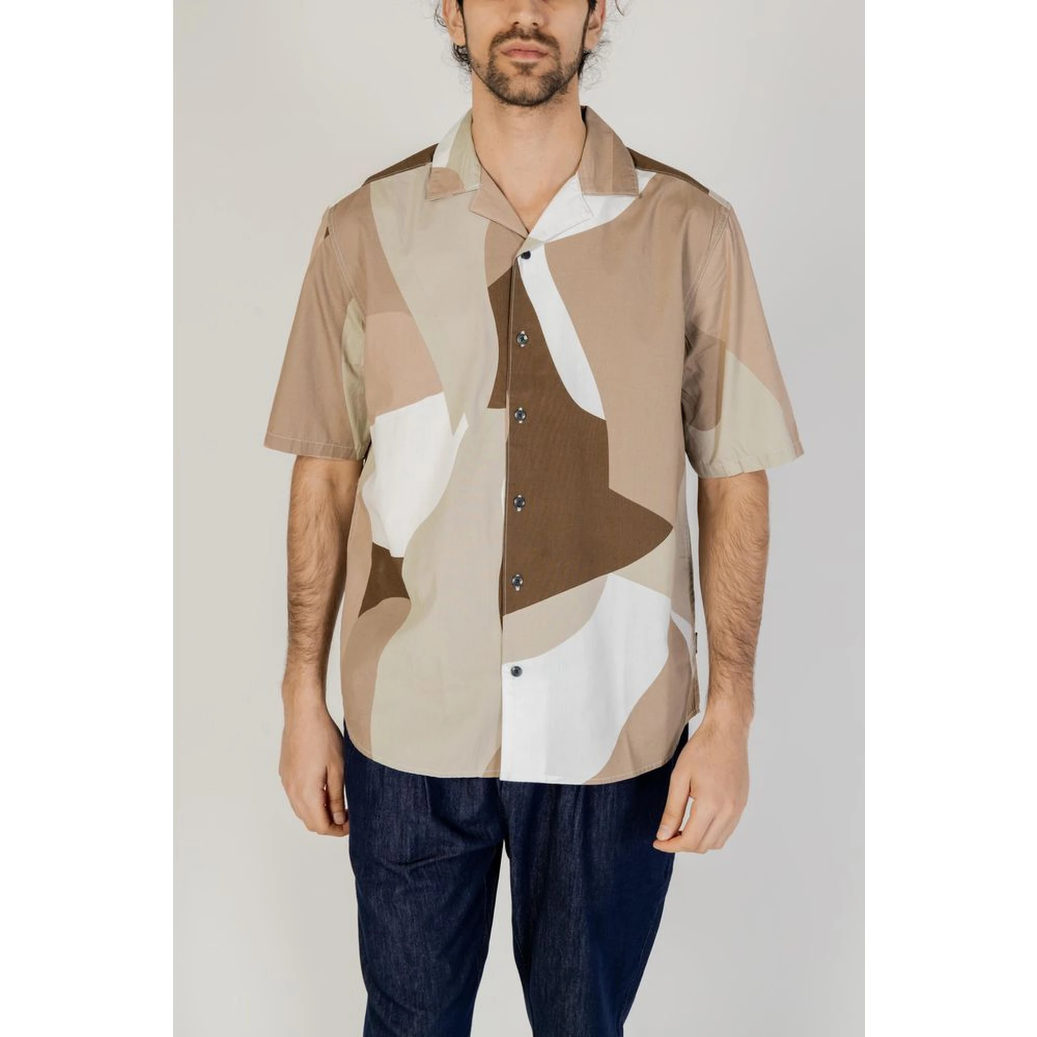 Brown Cotton Shortsleeve Shirt