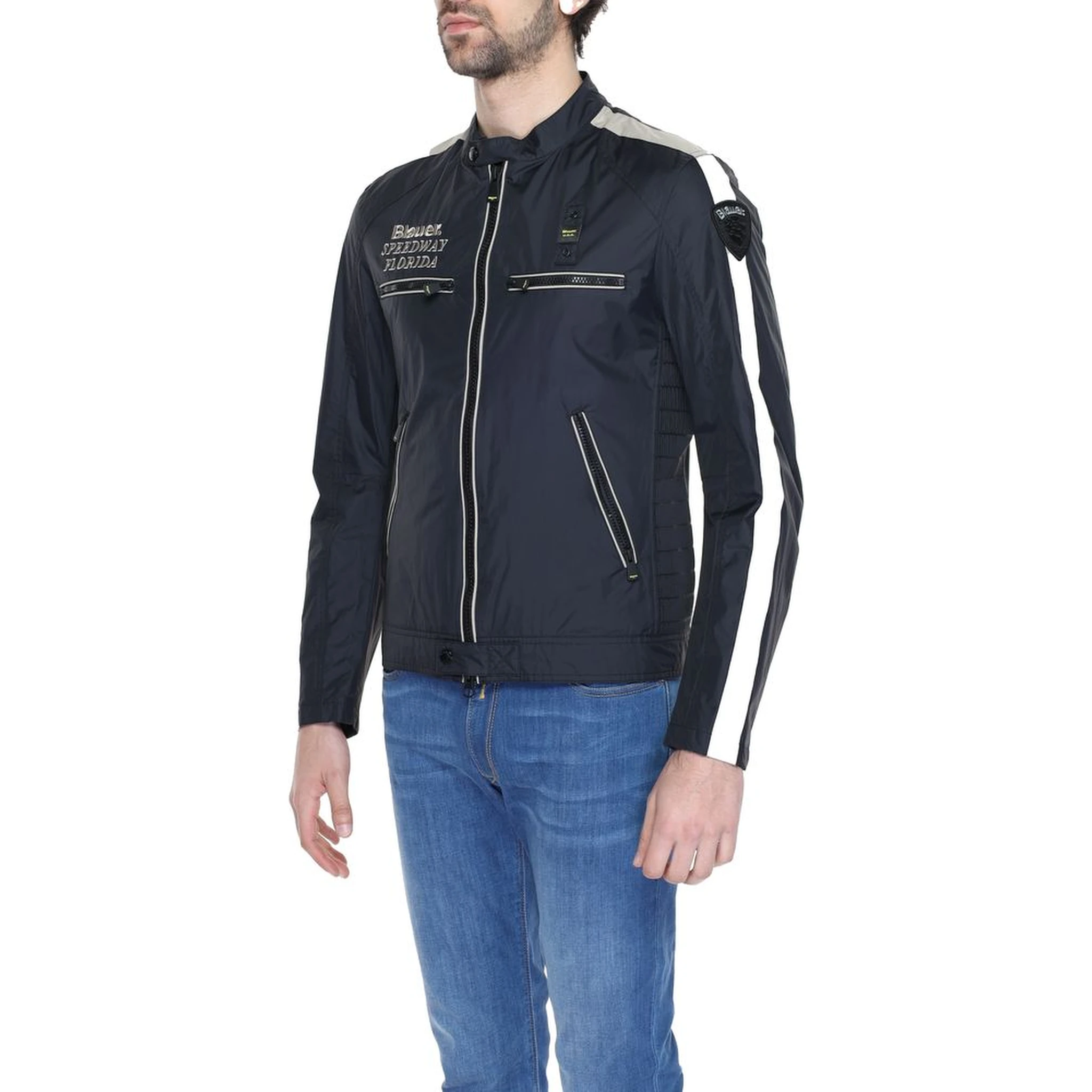 Black Polyamide Biker Jacket