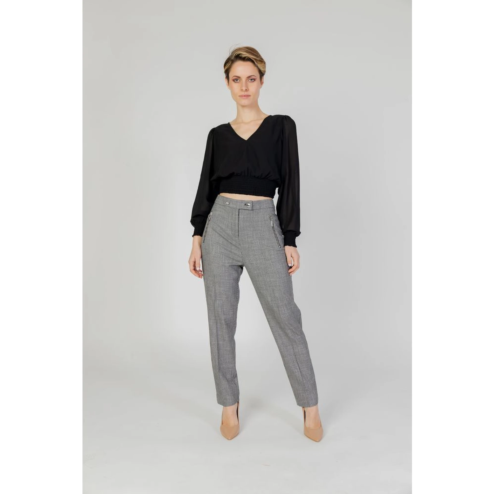 Black Polyester Pants