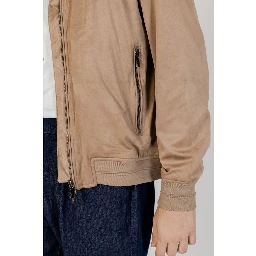 Brown Polyester Bomber