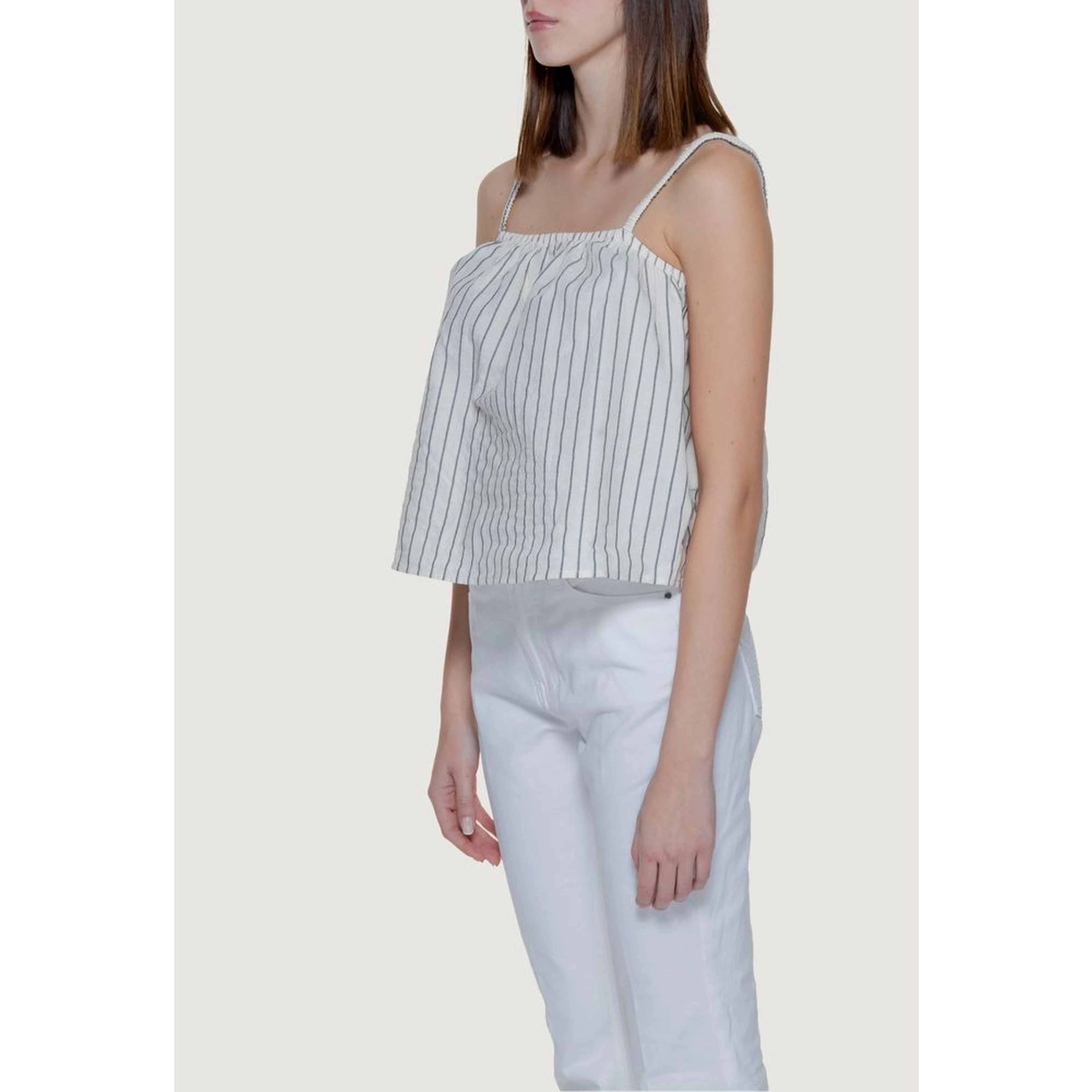 Beige Organic Cotton Tank Tops