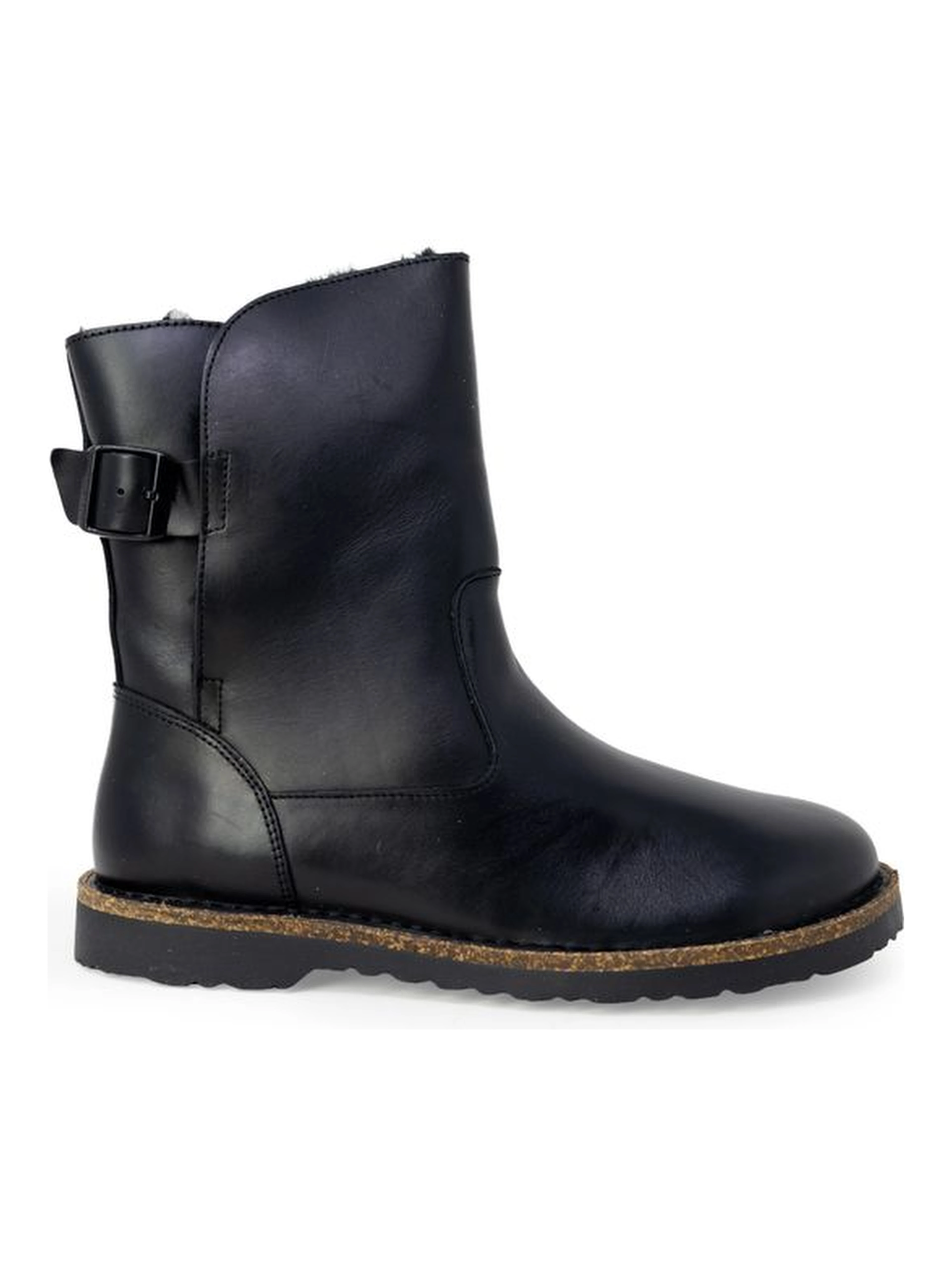 Black Leather Ankle Boots