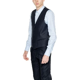 Black Linen Waistcoat