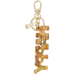 Beige Polyester Keychain
