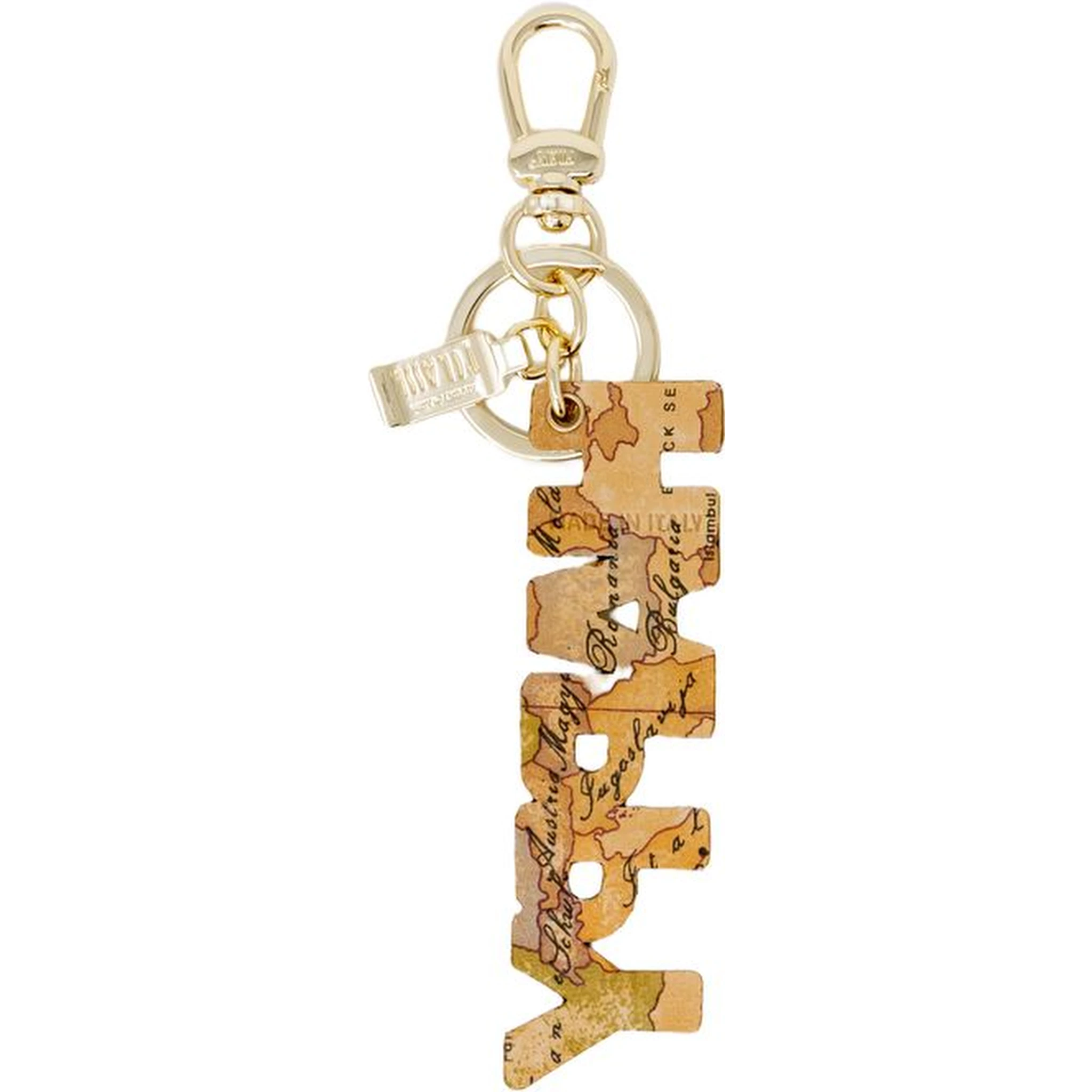 Beige Polyester Keychain