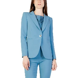 Turquoise Polyester Blazer