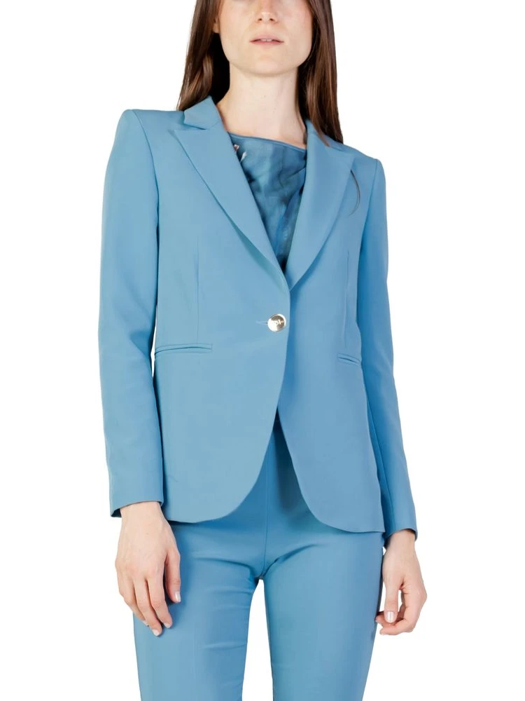 Turquoise Polyester Blazer