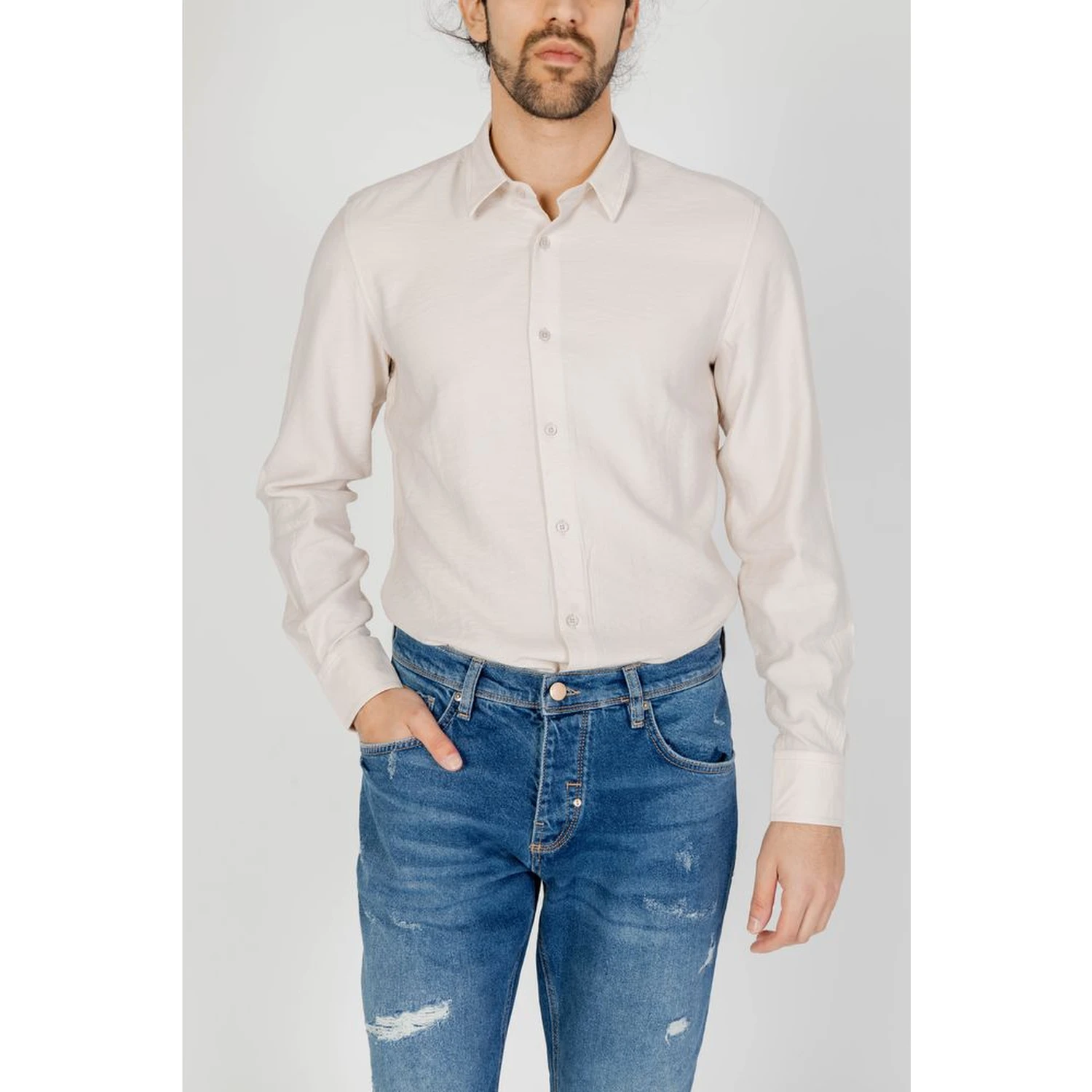 Beige Viscose Shirt