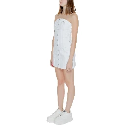 White Recycled Cotton Short Dress