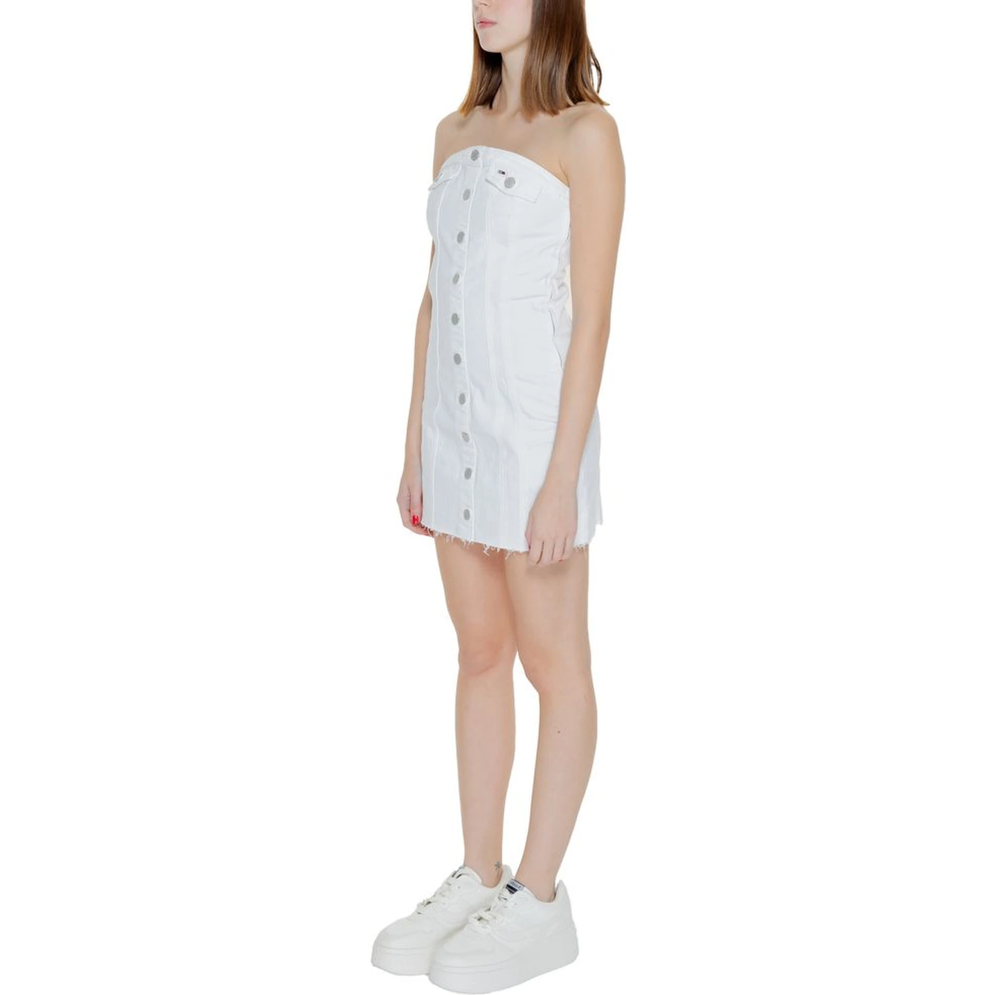 White Recycled Cotton Short Dress