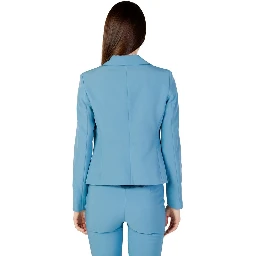 Turquoise Polyester Blazer