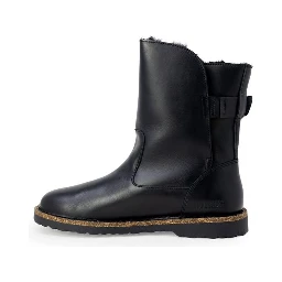 حذاء كاحل من الجلد الأسود