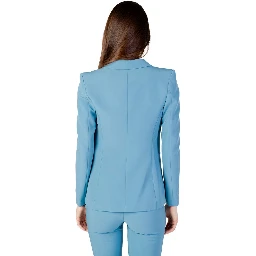 Turquoise Polyester Blazer
