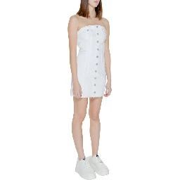 White Recycled Cotton Short Dress