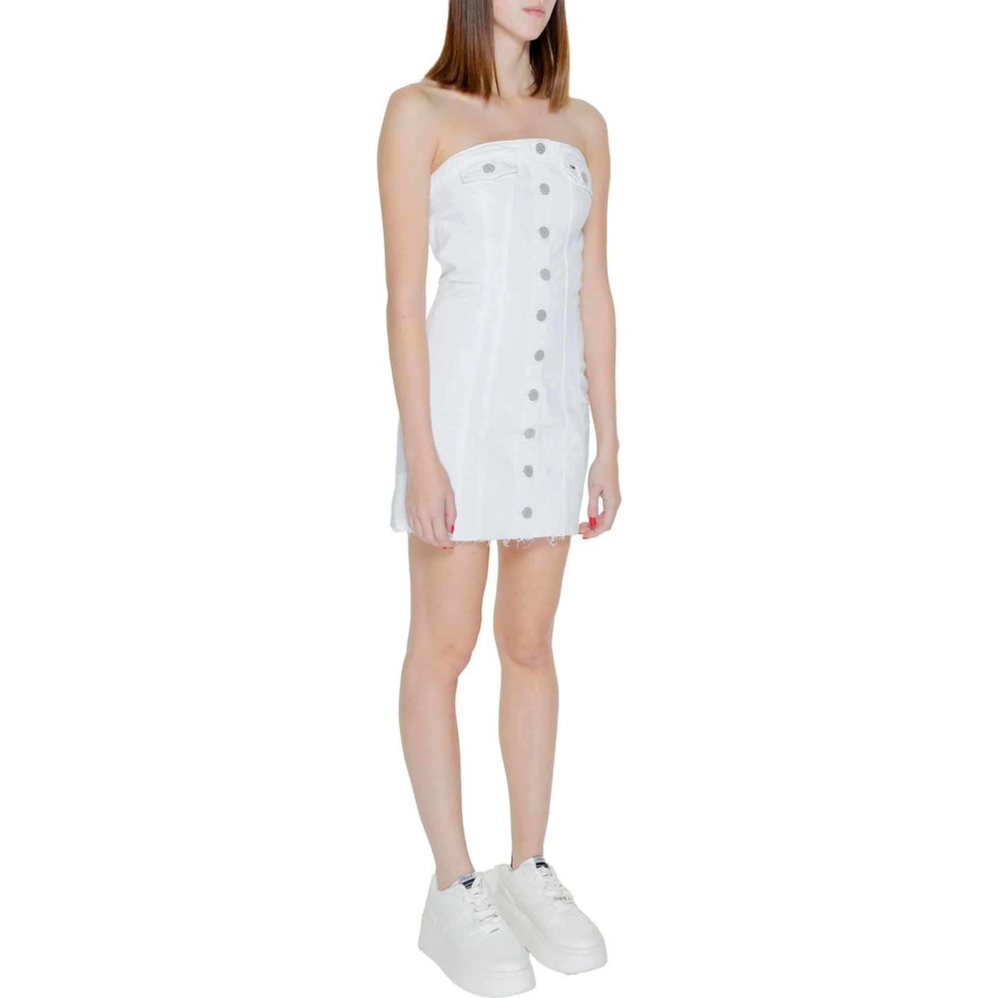 White Recycled Cotton Short Dress