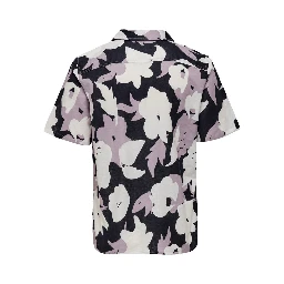 Purple Linen Shortsleeve Shirt