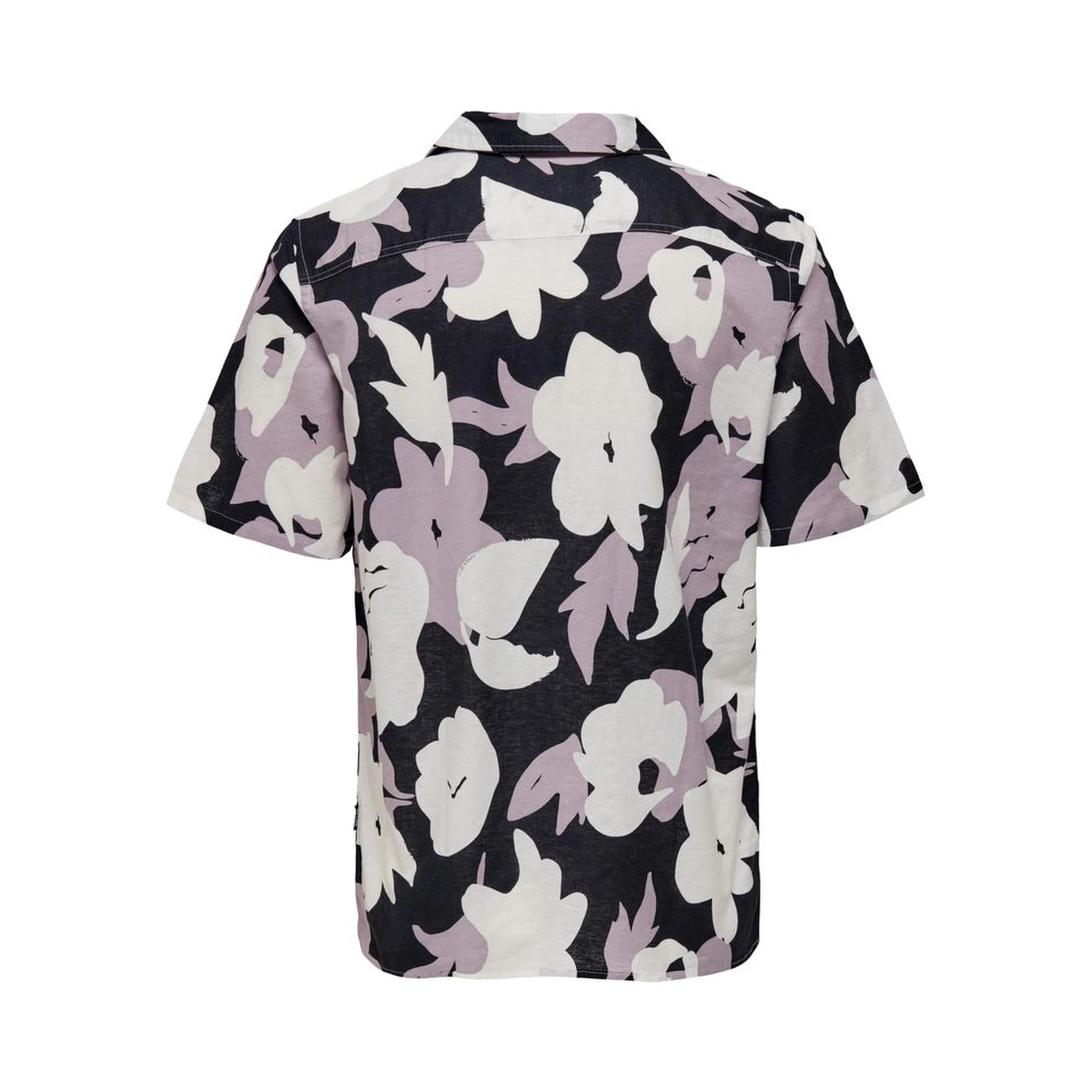 Purple Linen Shortsleeve Shirt