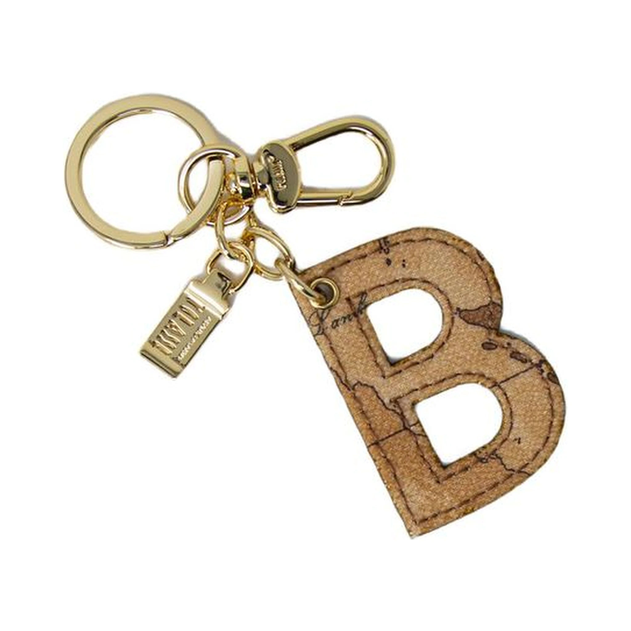 Beige Cotton Keychain
