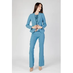 Turquoise Polyester Blazer