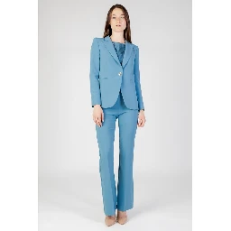 Turquoise Polyester Blazer