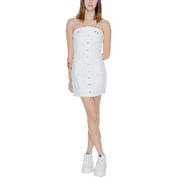 White Recycled Cotton Short Dress