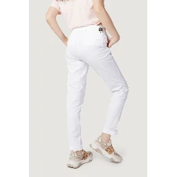 White Cotton Casual Pants