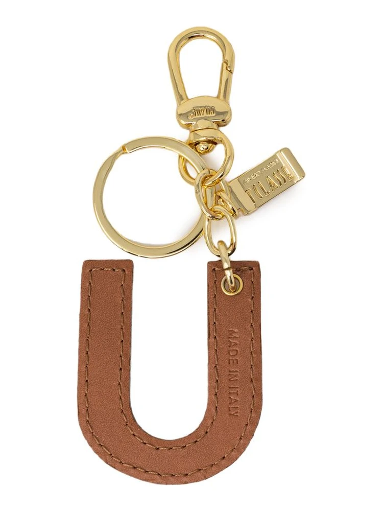 Beige Leather Keychain alternative