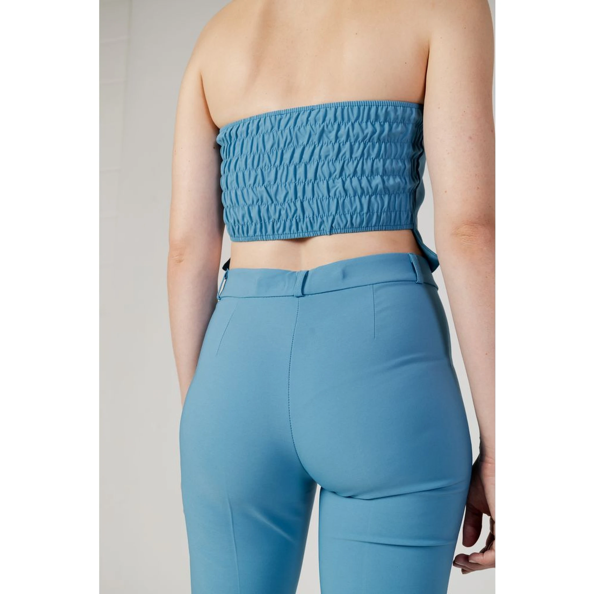 Turquoise Polyester Top