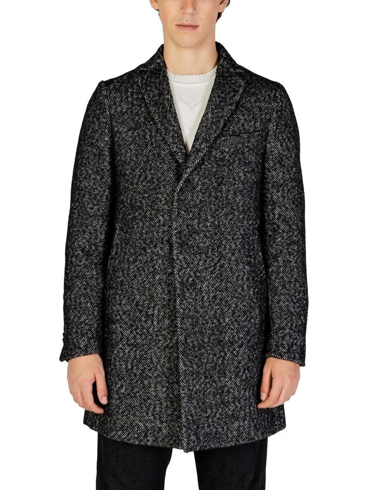 Black Polyester Coat
