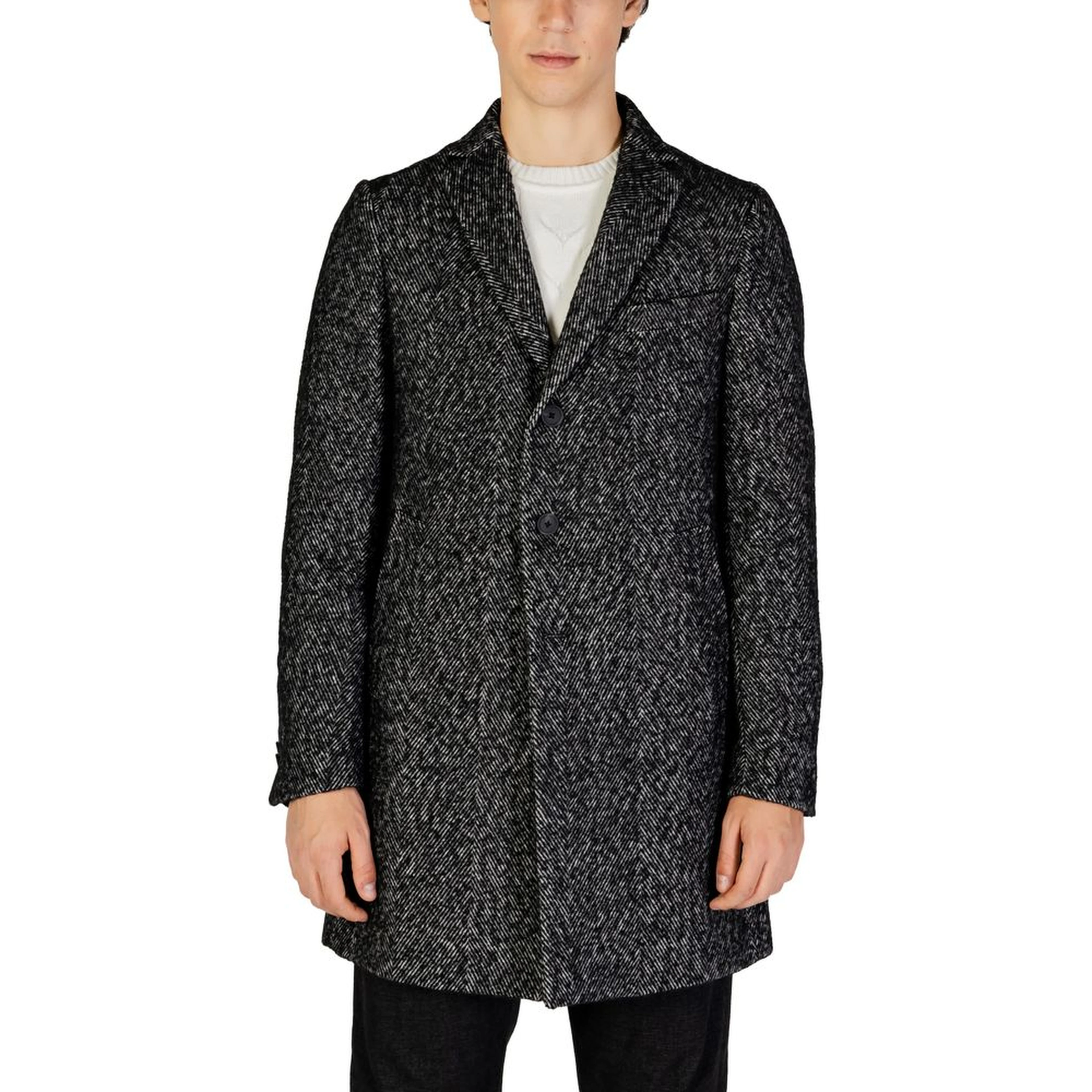 Black Polyester Coat