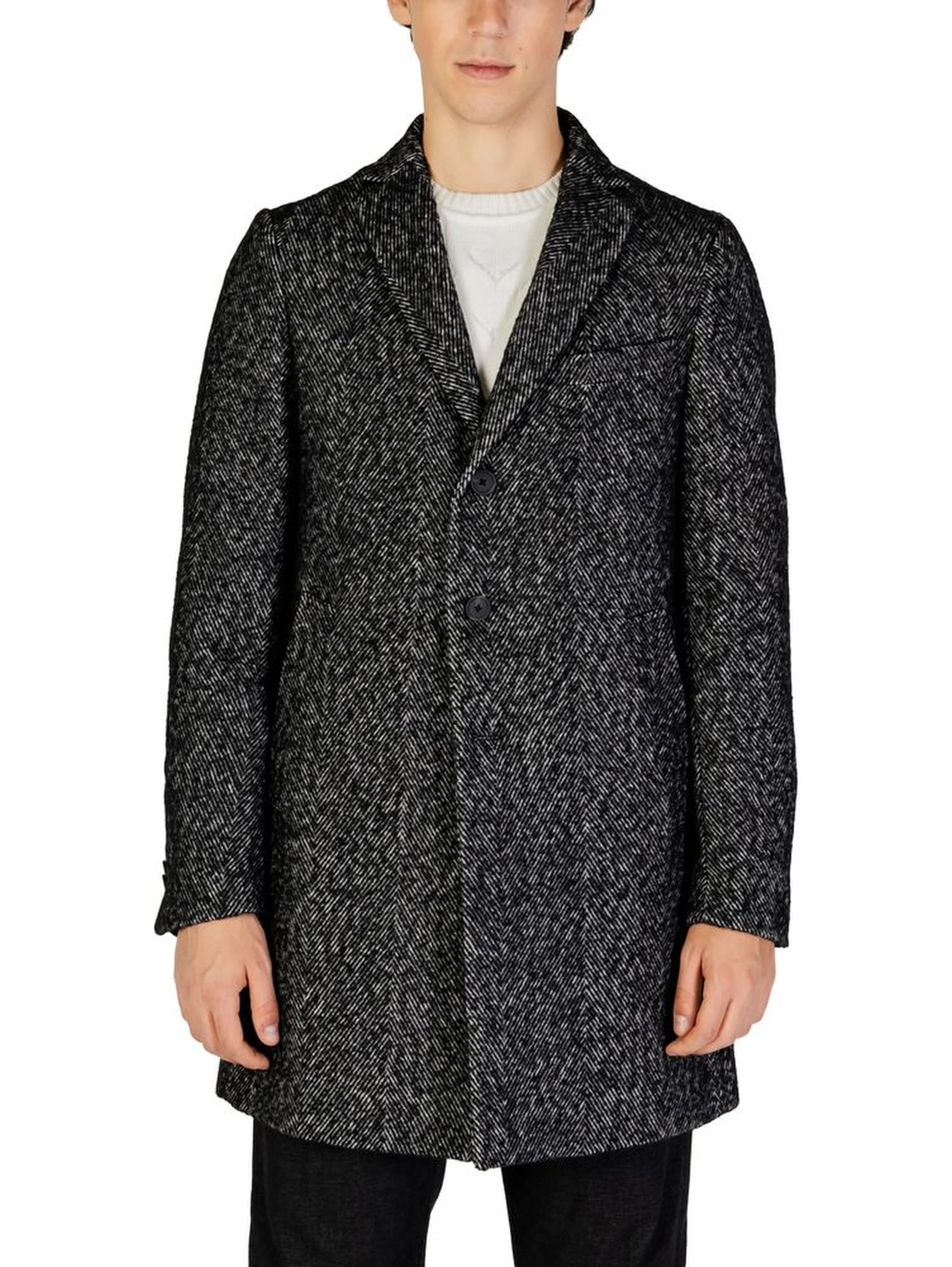 Black Polyester Coat
