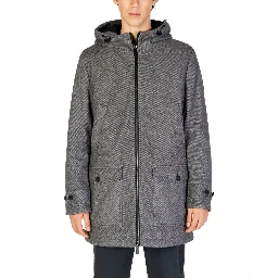 Gray Polyester Coat
