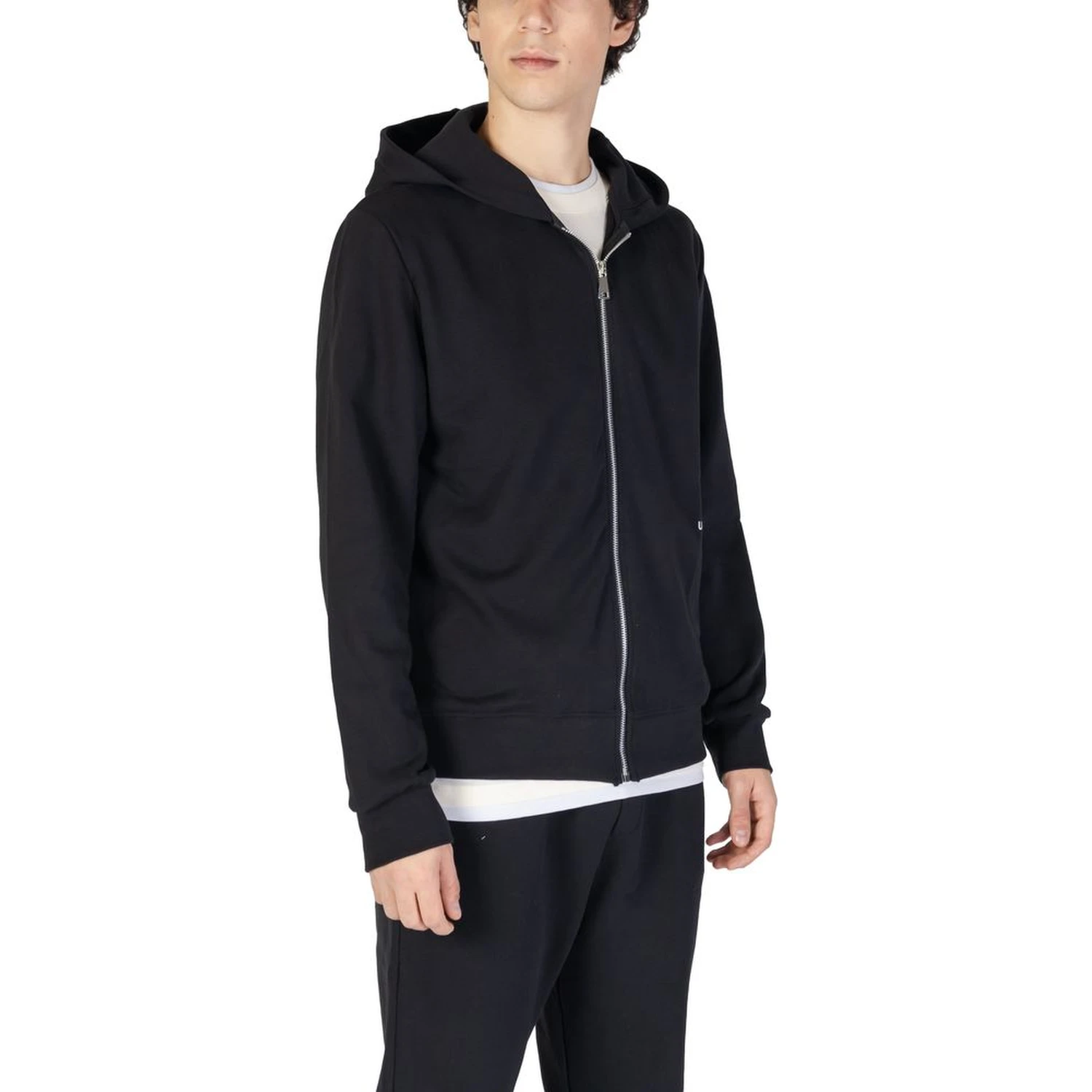 Black Cotton Hoodie